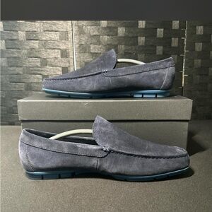 Boss Men's Loafers in Charcoal Blue